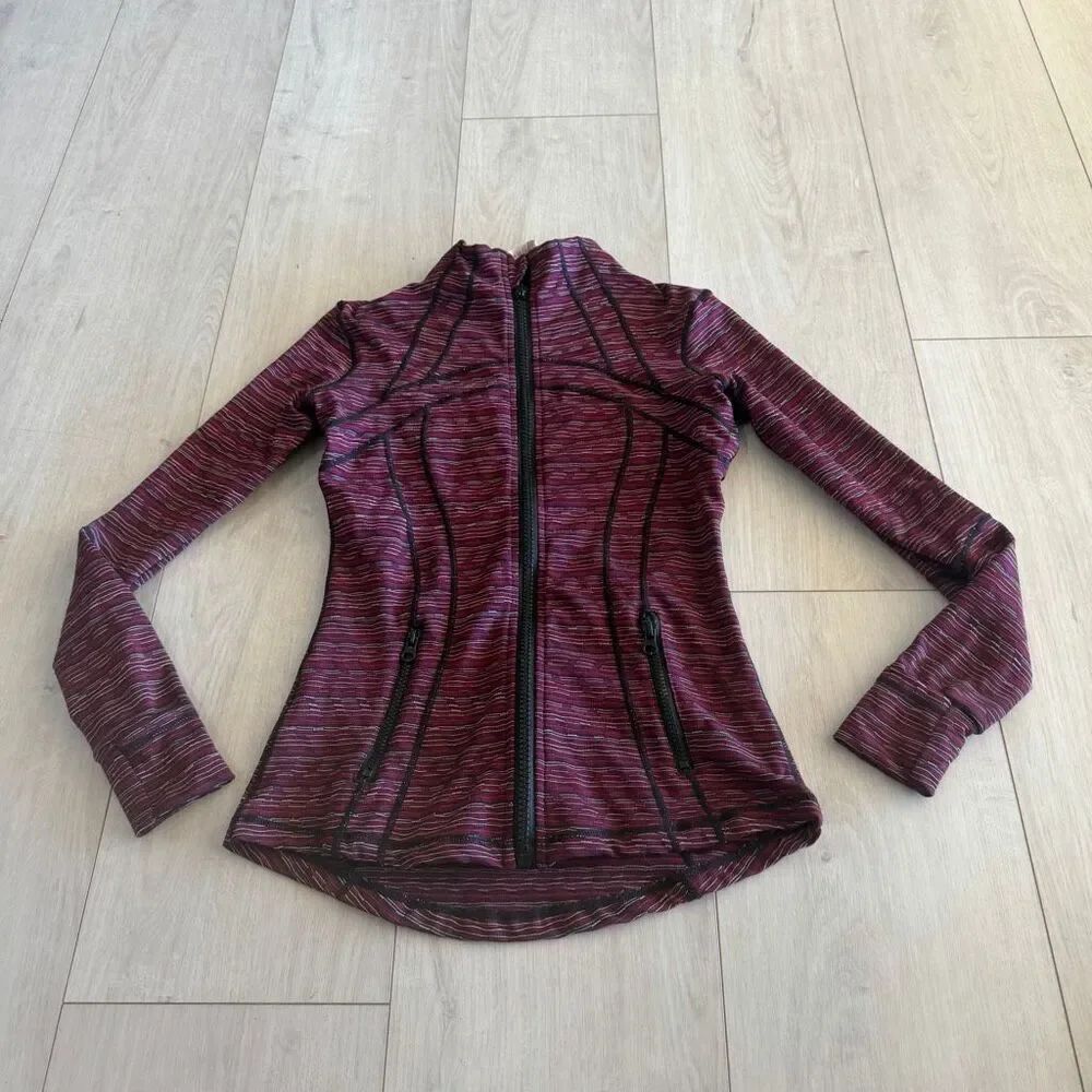Lululemon Define Jacket Space Dye Twist Regal Plum Alarming size 6